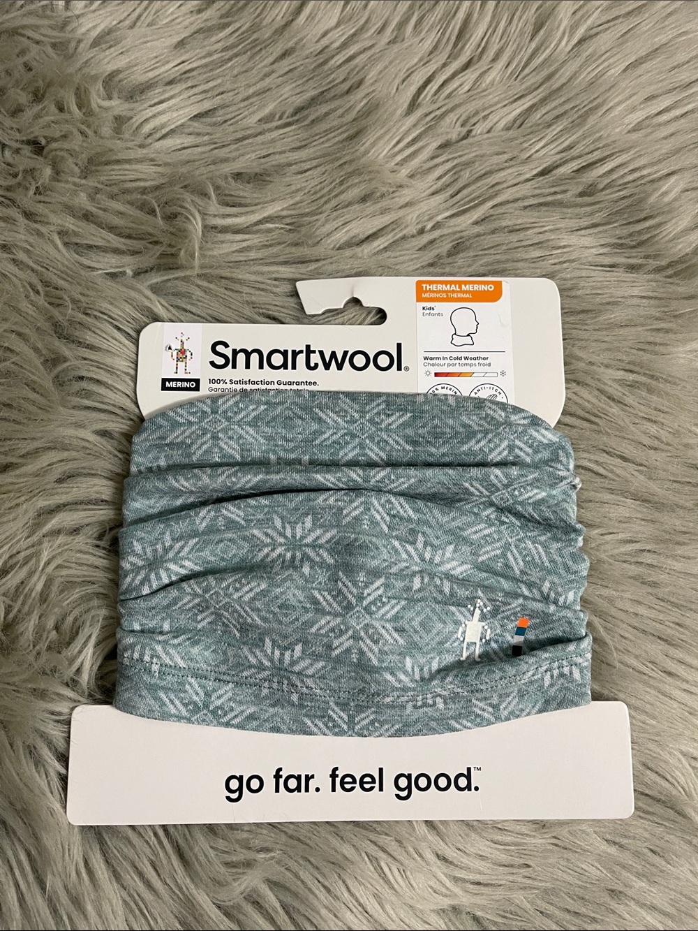 Smartwool Kids Teal Patterned Merino Neck Gaiter